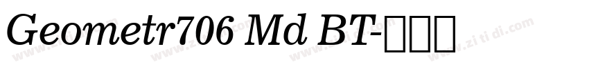 Geometr706 Md BT字体转换